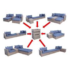 Set includes 8 swivel dining chairs, 8 seat cushions and photo reviews most helpful oldest newest highest rating lowest rating. Allspace 5 Piece Metal Wicker Patio Set Sunbrella Cushion S Included Lowe S Canada