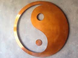 Giant Yin Yang Metal Wall Art Bronze Art By Inspiremetals 130 00 Handmade Wall Art Metal Wall Decor Metal Wall Art