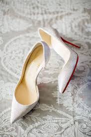 The Bride Is Canadian And The Groom S An Irishman Who Was Living In Chicago When The Couple Dated Long Distance Af Christian Louboutin Shoes Bridal Shoes Heels
