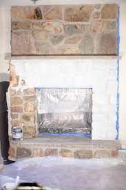 The whitewash is a thin coat of rock on the brick. How To Whitewash A Stone Fireplace Coffee With Summer