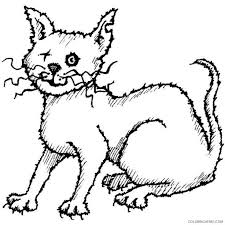 There are tons of great resources for free printable color pages online. Black And White Cat Coloring Pages Scary Cat Cats Pinterest Printable Coloring4free Coloring4free Com