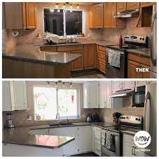 And if you want to make your cabinets pop, consider painting the inside or door trim a different color in a vibrant hue. Cabinet Painting Refinishing Services Wow 1 Day Painting