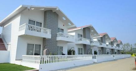 Cottages and gardens at Nilansh, AI generated