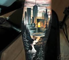 But when you're getting permanently inked, you want to find a tattooist whose aesthetic matches your own. New York Tattoo By Arlo Tattoos Post 21202 City Tattoo Cool Tattoos New York Tattoo
