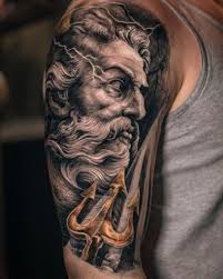 Goat tattoo meaning symbolism designs and ideas. Tattoo Ideas Photo Poseidon Tattoo Greek Tattoos Zeus Tattoo