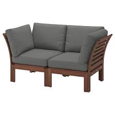 Applaro 2er Sitzelement Aussen Braun Las Froson Duvholmen Dunkelgrau Ikea Osterreich Modular Sofa Ikea Ikea Outdoor
