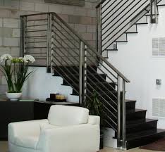 The stair handrail kits are simple and you'll easily be able to get something that not only matches but also enhances your space. Highlight Your Modern Decor With Simpel Wrought Iron Railing With No Pattern Indoor Stair Railing Steel Stair Railing Stainless Steel Stair Railing