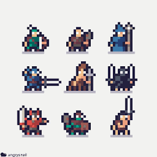 More Small Pixelart Fantasy Dudes Pixel Art Games Pixel Art Characters Pixel Art