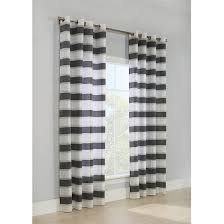 Grey curtains will help tone down the stronger and brighter colors and illuminate the softer colors in a room. Semi Sheer Curtain Vertigo Striped Dark Grey