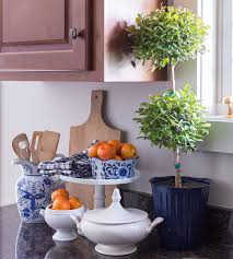 blue and white kitchen decor the home