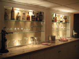 Glass Bar Shelves Glass Bar Shelves Basement Design Basement Bar Design
