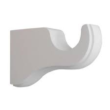 Martha Stewart Living 1 3 8 In Wood Single Bracket In White 33 Bs 1 At The Home Depot White Curtain Pole Wooden Curtain Poles Wooden Curtain Rods