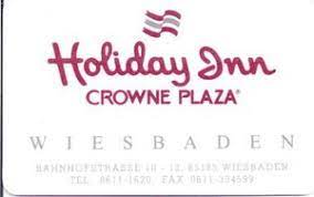 The hotel opened for business in july, 1985 and was. Hotel Card Holiday Inn Crowne Plaza Wiesbaden Holiday Inn Germany Federal Republic Col Ger 00196