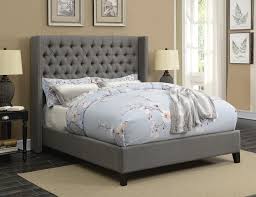 Cal king upholstered bedroom set. Benicia Upholstered Bed Benicia Grey Upholstered California King Bed 300705kw Complete Bed Sets Price Busters Furniture