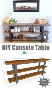 How To Build Your Own Diy Console Table Free Plans Plus Picture Tutorial Mylove2create Diy Console Table Diy Furniture Plans Diy Console