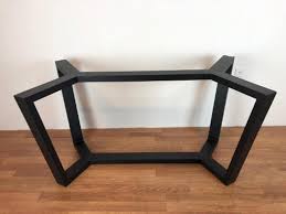 Pedestal Metal Table Base Legs Black For Wood Table Top Etsy In 2020 Metal Table Base Granite Table Metal Table