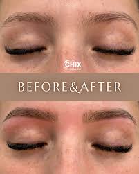 Pomalo rijetke i 'rupičaste' obrve prvo smo oblikovali threadingom, a zatim  popunili i uokvirili bojanjem. 👌🏻 Postigli smo prirodan, uredan rezultat 