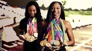 The athletes took a photo. Allyson Felix And Shelly Ann Fraser Pryce On Motherhood Sexism And Postponed Olympic Games Bbc Sport