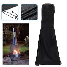 Maybe you would like to learn more about one of these? Ansio Large Chimenea Cover 122 X 21 61cm Windproof Anti Uv Patio Heater Cover Waterproof Black Dust Proof Heavy Duty Rip Proof Oxford Fabric Outdoor Garden Chimnea Cover Garden Outdoors Outdoor