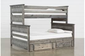 Bunk beds and lofts are super versatile. Summit Grey Twin Over Full Bunk Bed With 2 Drawer Underbed Storage Living Spaces