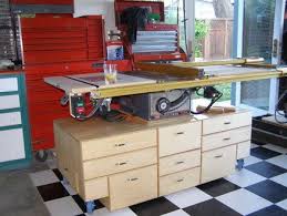 Table Saw Mobile Cart Table Saw Station Woodworking Table Saw Woodworking Shop Projects
