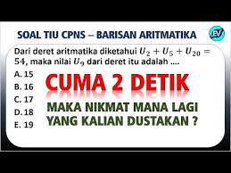 Maybe you would like to learn more about one of these? Trik Cepat 2 Detik Barisan Aritmatika Suku Ke N Tiu Cpns 2021 72 Youtube