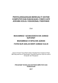 Kami berharap bahwa beberapa contoh studi sastra dapat membantu pembaca menulis bab tentang studi literatur. Laporan Projek Akhir