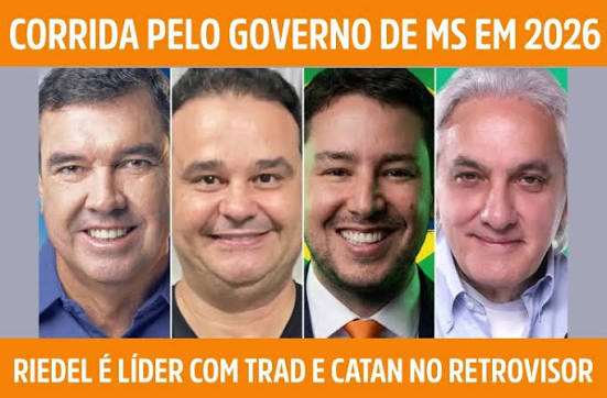 Levantamento aponta liderança de Riedel na corrida pelo governo de MS em 2026, Pesquisa realizada pelo Instituto Ranking Brasil Inteligência indica que o governador Eduardo Riedel (PP) aparece na ...