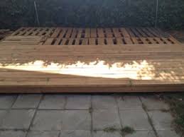 Platform dimensions (l x w x h): Wood Pallet Backyard Deck 4 Steps With Pictures Instructables
