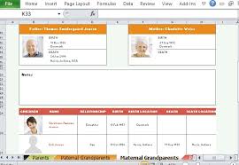 Family Tree Template For Excel