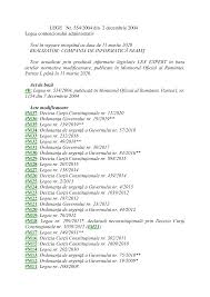 (3) hotărîrile judecătoreşti în contencios administrativ se prezintă spre executare în decursul a 30 de zile de la data expirării termenului de. Https Mmuncii Ro J33 Images Documente Munca Do Legislatie Lege 554 2004 Pdf
