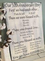 These gifts for grandparents show them just how much they're loved by the younger generation. 50th Anniversary Gift For Grandparents Family Story Sign Etsy 50th Anniversary Gifts Gifts For Grandparents 50th Anniversary