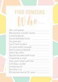 What's an acceptable wedding gift? Free Printable Engagement Party Or Wedding Ice Breaker Game Find The Guest Bingo Bespoke Bride Wedding Blog