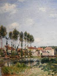 Sisley Alfred 1892 Moret Bords Du Loing Orsay Detail 21 Tags Art Painter Peintre Details Detail Details Deta Paysage Ile Impressionnisme Peintre
