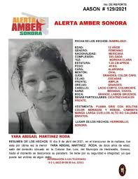Alerta amber para localizar a rafael huerta vega de 12 años. Encuentran A Nina De 12 Anos Desaparecida En Hermosillo Tenia Alerta Amber Proyecto Puente