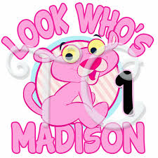 Baby Pink Panther Personalized Birthday T Shirt