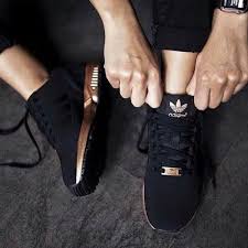Adidas Black And Rose Gold Shoes Zx Flux Sold Adidas Zx Flux Black And Rose Gold Black Adidas Shoes Adidas Shoes Women Black Running Shoes