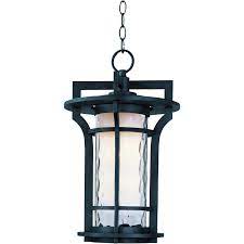 Maxim Oakville One Light 19 Inch Outdoor Hanging Lantern Black Oxide 30488wgbo Bbqguys Glass Cylinder Pendant Light Outdoor Hanging Lights Outdoor Hanging Lantern