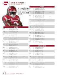 lsu game depth chart arkansas razorbacks