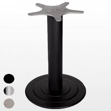 Pied De Table Central Base Ronde Becket Chrome Noir Ou Gris Pied De Table Central Pieds De Table Table