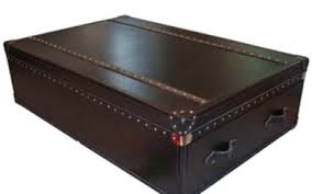 Check spelling or type a new query. Lot Art Restoration Hardware Leather Trunk Coffee Table