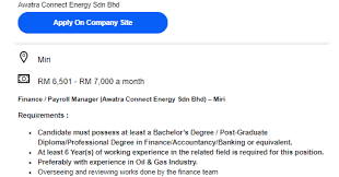 Set up a sdn bhd company just rm1,500 full package and no hidden cost. Oil Gas Vacancies Awatra Miri