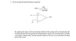 Solved For An Op Amp The Transfer Function Is Given By H Chegg Com