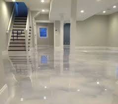 You might be able to give it a good cleaning, maybe grind down some rough spots, and call it good. What Is Metallic Epoxy Flooring Basement Remodeling Basement Renovations Basement Decor