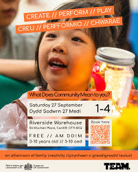 📣 Calling families of Riverside and beyond 📣 Come and join us for a free  afternoon of fun, hands-on creative activities with TEAM Collaborate. This  family-friendly event is designed for parents, guardians,