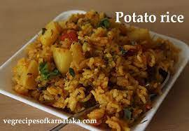 Potato Rice Or Aloo Rice Recipe Explained With Step By Step Pictures And A Video This Potato Rice Is Very Tasty Potato Rice Easy Rice Recipes Potato Recipes