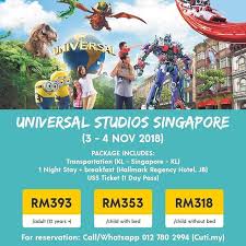 Universal Studios Singapore Tripdate Nov Includes Night Stay Breakfast Hallmark Regency Hotel Jb Re Universal Studios Singapore Stay The Night Regency Hotel