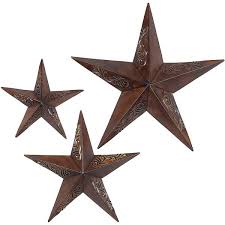 Set Of 3 Rustic Stars Wall Art Metal Star Wall Art Star Wall Art Rustic Star