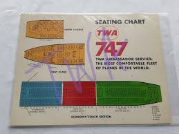 Twa Ambassador Service Seat Charts 1971 L1011 747