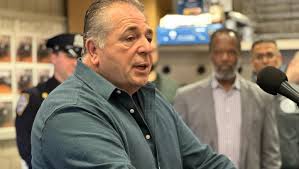 Housing cops and PBA delegates and board officers salute Housing Trustee  Anthony Milo